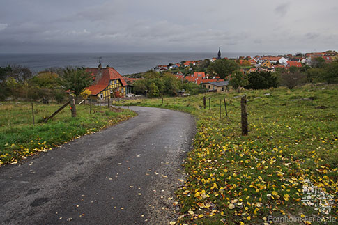 Herbstliches Gudhjem - zu jeder Jahreszeit schön, Insel Bornholm, Dänemark