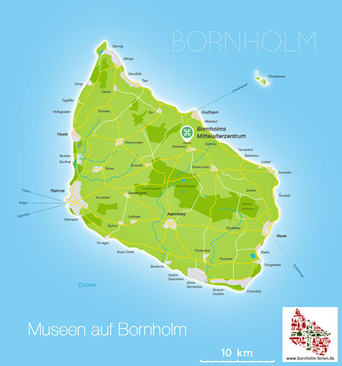 Karte von Bornholms Mittelalterzentrum, Dänemark