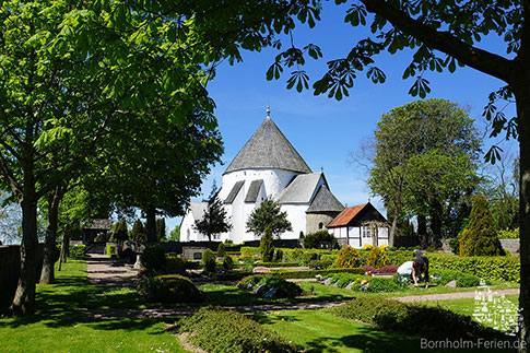 Die Rundkirche von Østerlars, Insel Bornholm, Dänemark