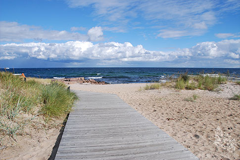 Sandvig Strand im Norden Bornholms, Dänemark
