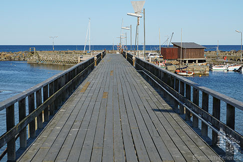 Hafenbruecke, Hafen Snogebaek, Insel Bornholm, Daenemark