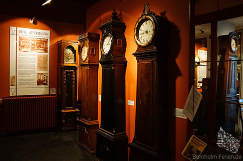 Ausstellung, Uhrmacherhandwerk, Museum, Roenne, Insel Bornholm, Daenemark